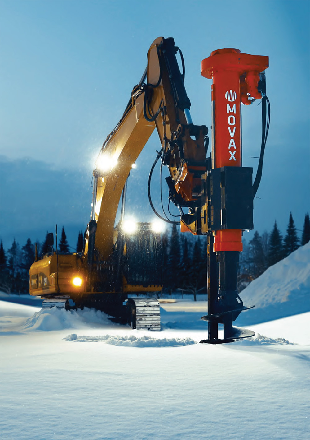 MOVAX excavator mounted piling drills