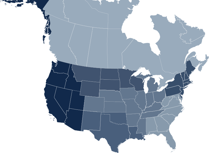 Map of North America